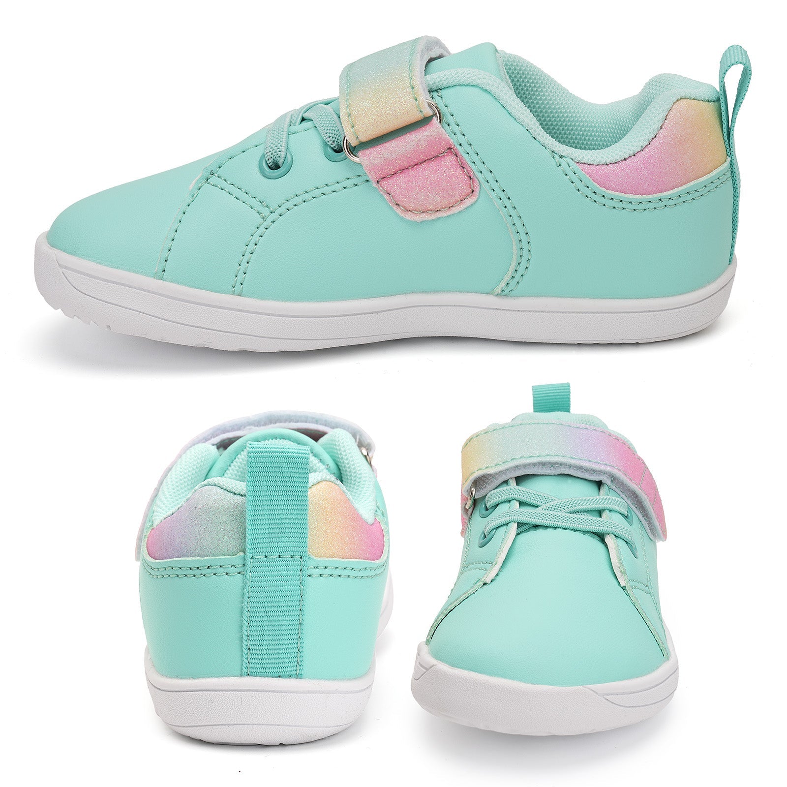 IceUnicorn Breite Kinder Sneaker Barfußschuhe Jungen Mädchen Walking Schuhe Minimalistische Kleinkind Traillaufschuhe - Ice Unicorn